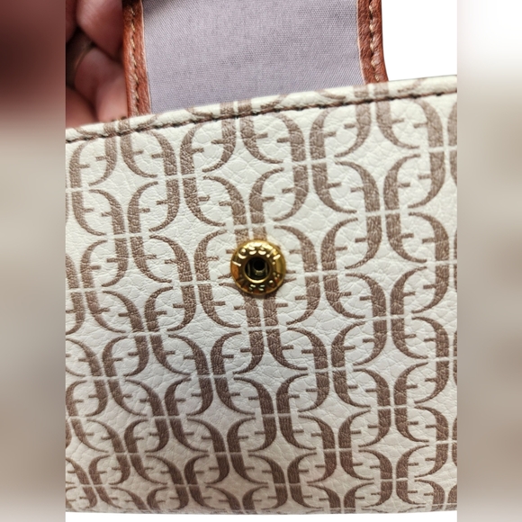 FOSSIL Brown and Cream Monogram Print Textured Wallet - Picture 15 of 16